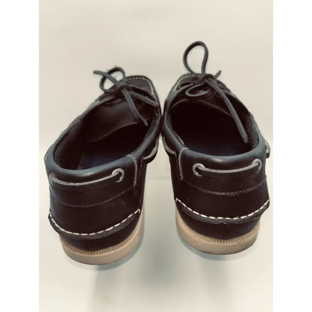 Nautica Boat Shoe Mens 12 Nueltin Loafer Lace Casual Vegan Leather Moccasins EUC